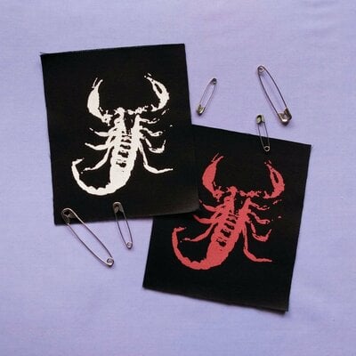 Scorpion punk sew-on patches 