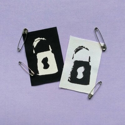 Lock punk sew-on patches
