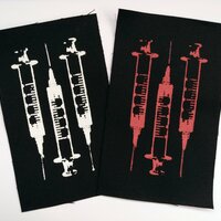 Syringe Cyberpunk Horror Sew-on Patches - Thumbnail 3