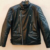 Crafted Leather Men's Motorcycle Genuine Lambskin Leather Jacket Black Slim fit Biker jacket  - Thumbnail 2
