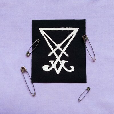 Lucifer symbol metal punk sew-on patches