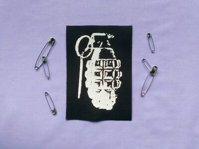 Grenade Punk Sew-on Patches (Black version)