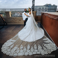 Mermaid Wedding Dresses Bridal Gowns with Detachable Train - Thumbnail 1
