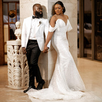 Mermaid Wedding Dresses Bridal Gowns with Detachable Train - Thumbnail 2