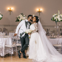 Plus Size Wedding Dresses Bridal Gowns Mermaid Wedding Gowns Detachable Train - Thumbnail 3