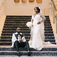 Plus Size Wedding Dresses Bridal Gowns Mermaid Wedding Gowns Detachable Train - Thumbnail 6