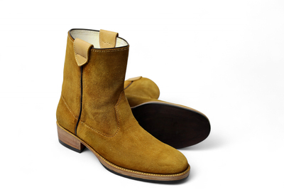 Crafted Leather Classic Brown Suede Leather Men Jodhpur Dress Ankle Boot