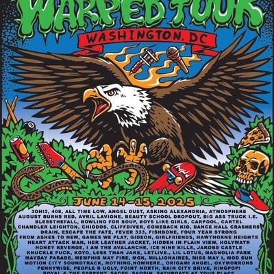 Warped tour dc 2025 screenprinted poster!
