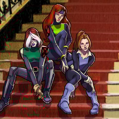 Rogue, jean and kitty