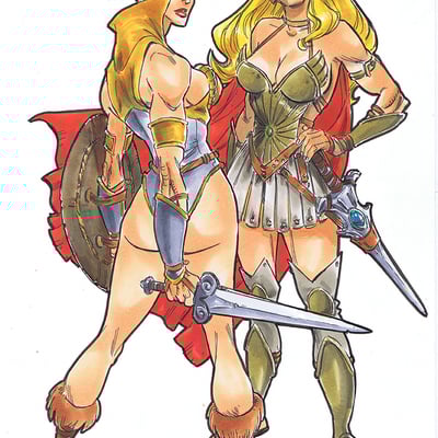 Commission - color   2 characters