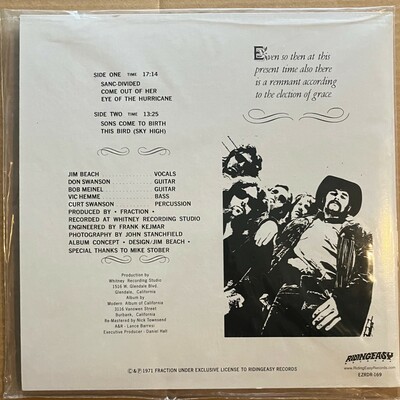 Fraction - moon blood (brand new reissue of super rare 1971 heavy psych lp from ridingeasy - special die cut cover)