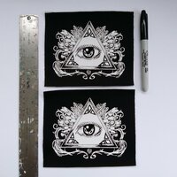 Illuminati Eye of Providence Goth Punk Patch - Thumbnail 1