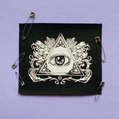 Illuminati eye of providence goth sew-on patches