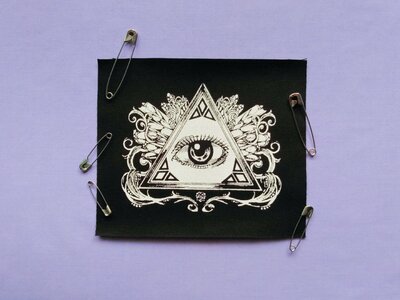 Illuminati Eye of Providence Goth Sew-on Patches