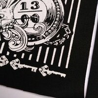 Alice in Wonderland Rabbit & Pocket Watch Steampunk Sew-on Patches - Thumbnail 2