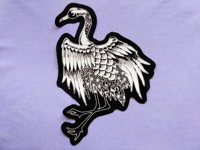 Large Japanese Crane Sew-on Back Patches