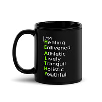I Am Healthy Word Power Mug - Thumbnail 1