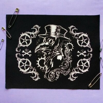 Plague doctor goth steampunk patch