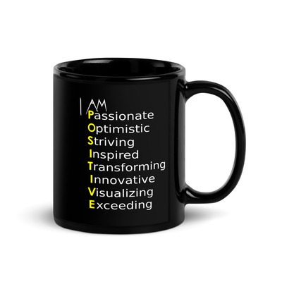 I am positive word power mug