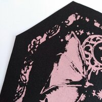 Bat & Moon Lace Coffin Goth Sew-on Patches - Thumbnail 2