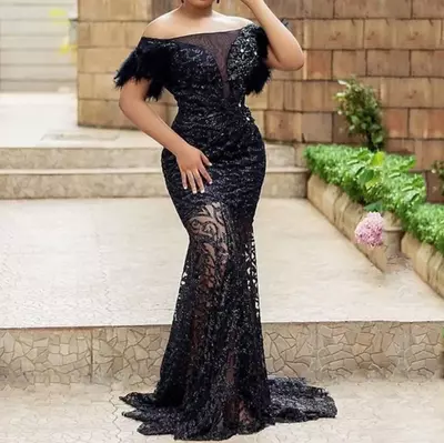 Feather African Prom Dresses For Black Girls Beaded Crystals Birthday Party Homecoming Cocktail Dresses See Through Sheer Women Mermaid Sequins