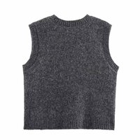 Street Fashion 3D Flower Knitted Vest - Thumbnail 1