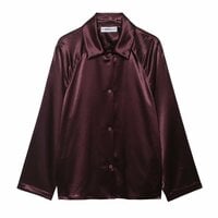Street fashion casual satin jacket - Thumbnail 1