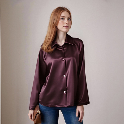 Street fashion casual satin jacket