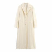 Temperamental and fashionable solid color long coat - Thumbnail 1