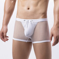 Sexy Fishnet Hollow Straps Athletic Supporter Knickers Crossdress Men's Lingerie Trunks Underpants Underwear Thongs Boxers Briefs  - Thumbnail 2