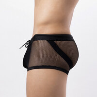Sexy Fishnet Hollow Straps Athletic Supporter Knickers Crossdress Men's Lingerie Trunks Underpants Underwear Thongs Boxers Briefs  - Thumbnail 4