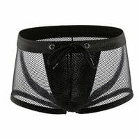 Sexy Fishnet Hollow Straps Athletic Supporter Knickers Crossdress Men's Lingerie Trunks Underpants Underwear Thongs Boxers Briefs  - Thumbnail 8