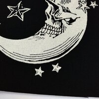 Moon Skull with Stars Steampunk Goth Sew-on Patches - Thumbnail 2