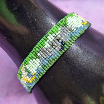 Pixel bracelet - bats & moons (flaw discount)