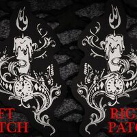 Moths & Candles Steampunk Sew-on Patches - Thumbnail 1