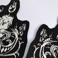 Moths & Candles Steampunk Sew-on Patches - Thumbnail 3