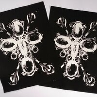 Industrial Mechanical Goth Cross Sew-on Patches - Thumbnail 3