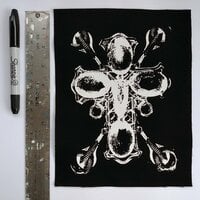 Industrial Mechanical Goth Cross Sew-on Patches - Thumbnail 1