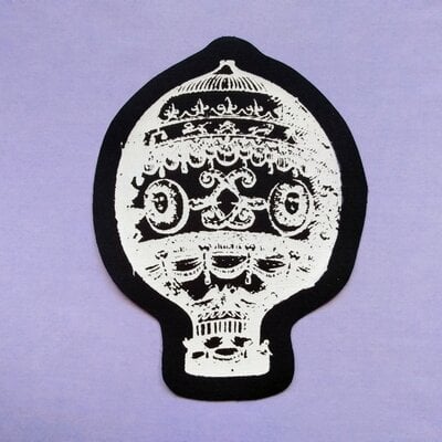 Steampunk hot air balloon sew-on patches