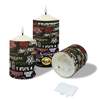 Heavy Metal Rock Band Logo Collage LED Flameless "Limited Edition" Trio Candles Set w/Remote | Free Ship - Thumbnail 7