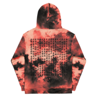 [Red] Japanese Heart Sutra Fire Hoodie  - Thumbnail 1