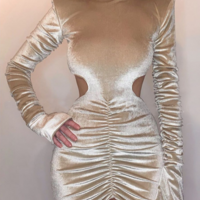 Fashion Women'S Long Sleeved Dress - Thumbnail 1