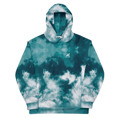  [Aqua] Japanese Heart Sutra Cloud Hoodie