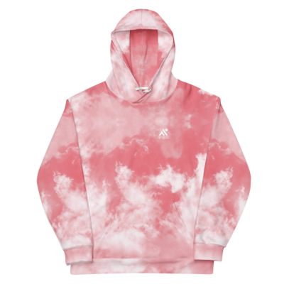  [Pink] Japanese Heart Sutra Cloud Hoodie