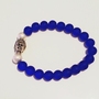 Sapphire & Silver Buddha Bracelet-1