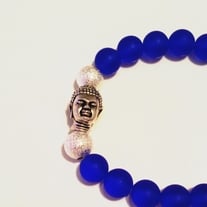 Sapphire & Silver Buddha Bracelet