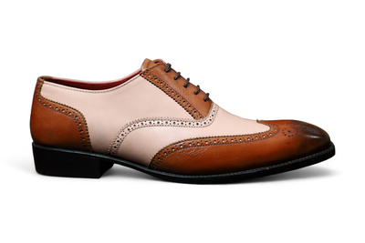 Crafted Leather Classic Oxford Leather Wingtip Dress Shoes