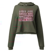 WOMENS RIGHTS/ HUMAN RIGHTS Crop Hoodie - Thumbnail 2