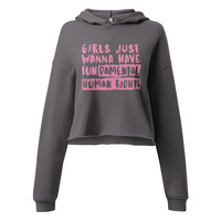 WOMENS RIGHTS/ HUMAN RIGHTS Crop Hoodie - Thumbnail 3