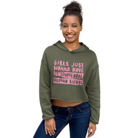 WOMENS RIGHTS/ HUMAN RIGHTS Crop Hoodie - Thumbnail 13